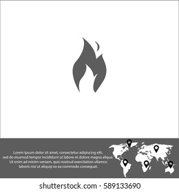 Fire vector  icon.