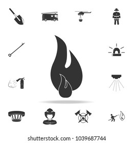 Fire vector Icon. Detailed set icons of firefighter element icons. Premium quality graphic design. One of the collection icons for websites, web design, mobile app on white background