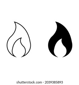 Fire vector icon. Flame icon