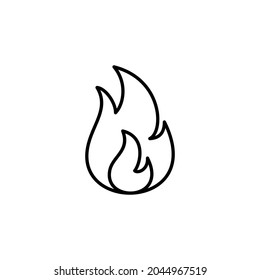 Fire vector icon, Vector Illustration of a Fire Icon