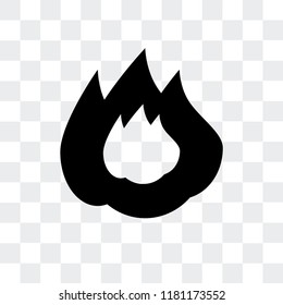 Fire vector icon isolated on transparent background, Fire logo concept