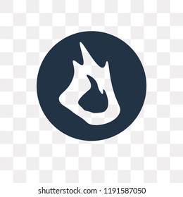Fire vector icon isolated on transparent background, Fire transparency concept can be used web and mobile