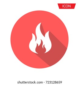 Fire vector icon isolated on background.