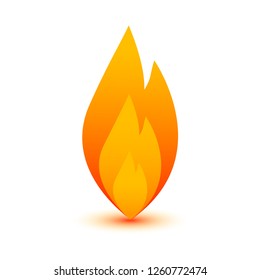 Fire vector icon. logo design isolated on white 