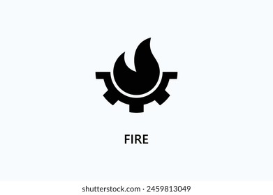 Ilustración Del Icono O Del Logotipo Del Vector De Fuego