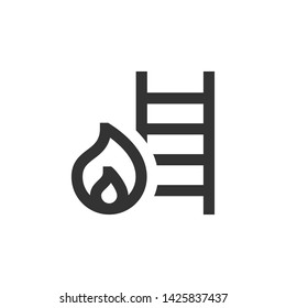 Fire vector icon, monocolor symbol