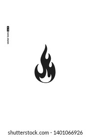 Fire - vector icon on white background. Symbol for web, infographics, print design and mobile UX/UI kit. Vector illustration, EPS10.