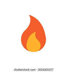 Fire vector icon on white background