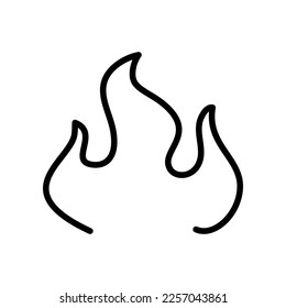 Feuervektorsymbol. Vektorsymbol in einfachem Stil einzeln auf weißem Hintergrund.