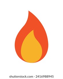 Fire vector icon. Web design, element for application. Illustration of the element of heat, light on an isolated background. EPS10