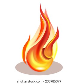 Fire. Vector illustration.