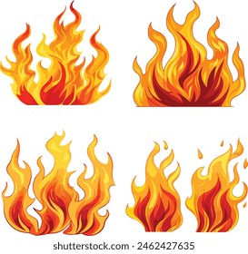 Fire Vector Illustration Bundle Design