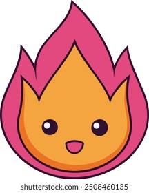 Fire Vector Illustration - Cartoon, Clipart, and Line Art Design for Printables