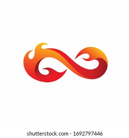 fire vector illustration, infinity logo design