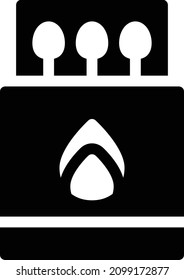 ilustración del vector de fuego aislada en un fondo transparente. iconos vectoriales de glifo para el concepto o gráficos web.