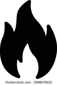 Feuer-Vektorgrafik auf transparentem Hintergrund. Symbole in Premium-Qualität. Glyphen Vektorsymbol für Konzept und Grafikdesign.