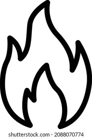 fire Vector illustration on a transparent background. Premium quality symbols. Stroke vector icon for concept and graphic design.