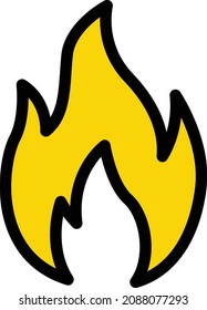 Feuer-Vektorgrafik auf transparentem Hintergrund. Symbole in Premium-Qualität. Schlagt das Vektorsymbol für Konzept und Grafikdesign.