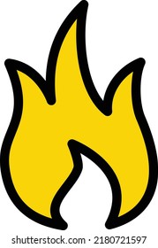 fire Vector illustration on a transparent background.Premium quality symmbols.Stroke vector icon for concept and graphic design.