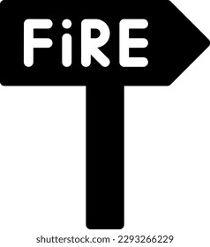 ilustración del vector de incendio en un fondo transparente. Símbolos de calidad superior. Iconos vectoriales de glifos para diseño de conceptos y gráficos.