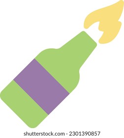 ilustración del vector de incendio en un fondo transparente. Símbolos de calidad superior. Iconos vectoriales de color de línea para el concepto y el diseño gráfico.