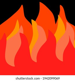 Fire vector illustration on white back