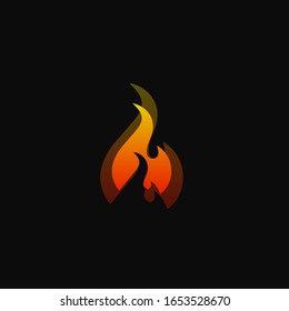 Fire vector image for web and design
