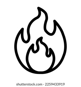 Fire Vector Line Icon Design