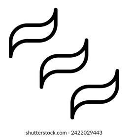 fire vector line icon design