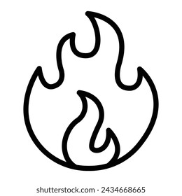 Design des Symbols für Feuervektorlinien