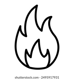 Fire Vector Line Icon Design for personal and commercial use