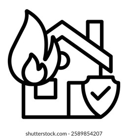 Fire Vector Line Icon Design For Personal And Commercial use