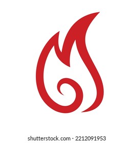 Fire Vector Logo Design Template