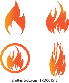 fire vector, logo element, fire icon isolated design illustration