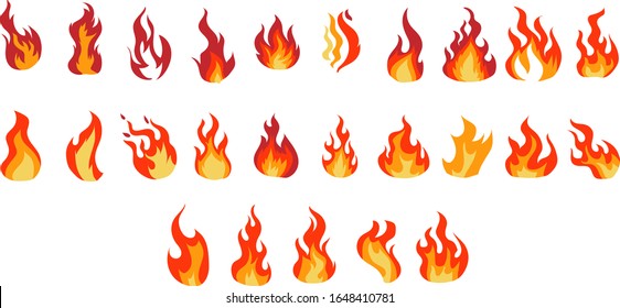 Fire vector set collection graphic clipart design