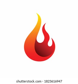 fire vector with simple concept