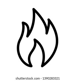 fire vector thin line icon