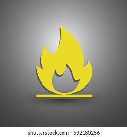 Fire vector web icon.