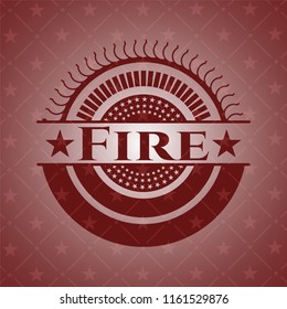 Fire vintage red emblem