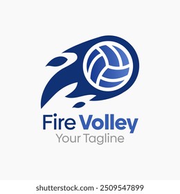 Fire Volley Logo Design Template. Good for Business, Agency, Community and Organization