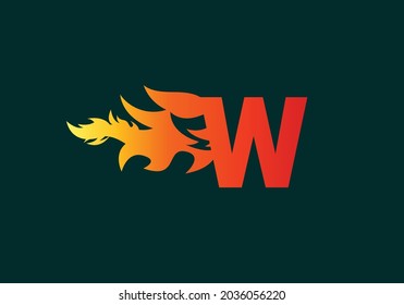 Fire W Letter Logo And Icon Design Template