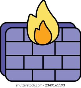  Brandmauerfarben-Icon-Design
