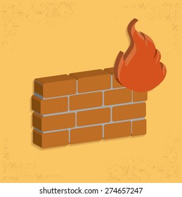 Fire Wall Design,clean Vector