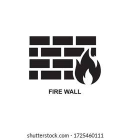 FIRE WALL ICON , WALL ICON