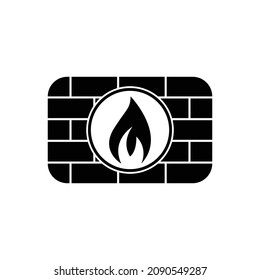 fire wall icon design isolated on white background