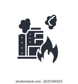 fire wall icons isolated on White Background. Flat style design