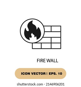 fire wall icons  symbol vector elements for infographic web