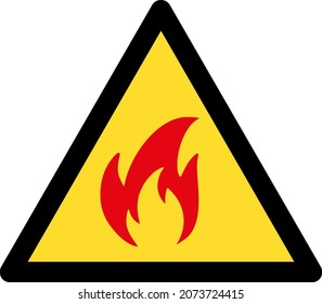 Fire warning icon with flat style. Isolated vector fire warning icon image on a white background.