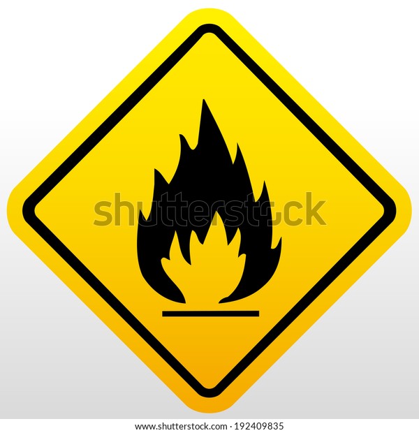 Fire Warning Sign Stock Vector (Royalty Free) 192409835 | Shutterstock