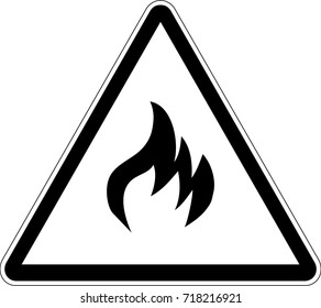 Fire warning sign icon